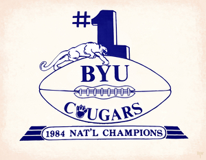 1984 BYU Football National Champions Art