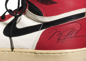 1985 Air Jordan 1 Shoes Worn and Autographed by Michael Jordan