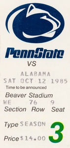 1985 Alabama Crimson Tide vs. Penn State Nittany Lions