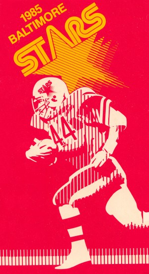 1985 Baltimore Stars USFL Football Art