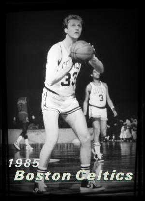 1985 boston celtics larry bird poster art