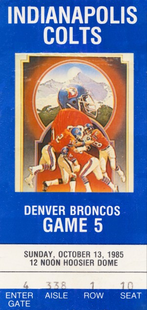 1985 Denver Broncos vs. Indianapolis Colts | Row 1