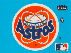 1985 Houston Astros Fleer Decal Wall Art