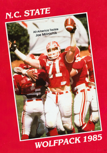 1985 Retro NC State Joe Milinichik Football Poster