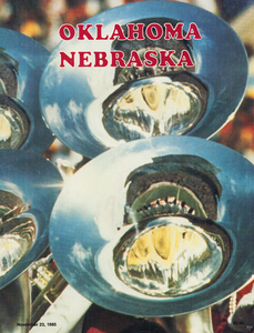 1985 Oklahoma vs. Nebraska Football Program Cover Art