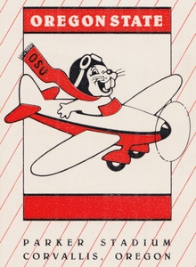 1985 Oregon State Beaver Football Ticket Stub Remix Art