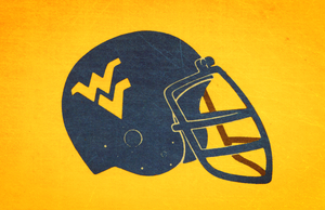 1985 West Virginia Mountaineers Football Helmet Art
