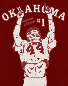 1985 Boz Oklahoma Sooners National Champions Art