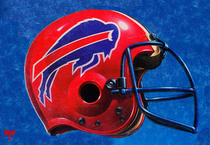 1985 Buffalo Bills Football Helmet Art
