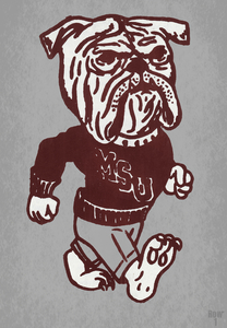 1985 Mississippi State Bulldog Art