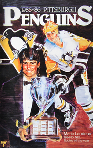 1985 Pittsburgh Penguins Mario Lemieux Poster