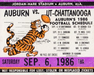 1986 Auburn Tigers vs. Chattanooga Mocs 