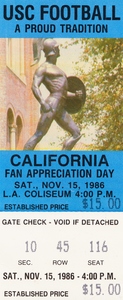 1986 Cal Bears vs. USC Trojans
