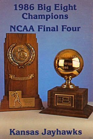1986 kansas jayhawks ncaa final four basketball poster reproduction