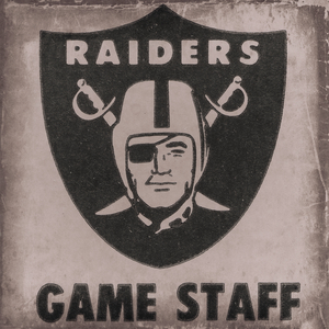 1986 Los Angeles Raiders Game Staff Art