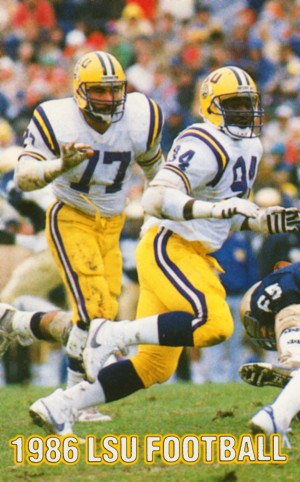 1986 LSU Retro Football Poster 