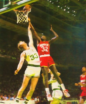 1986 NBA Finals Celtics vs. Rockets Art