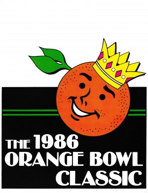 1986 Orange Bowl Poster Oklahoma National Champs