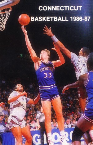 1986 uconn basketball big east poster