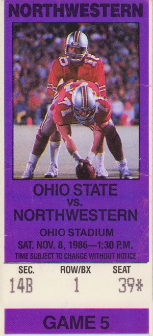 1986 Ohio State vs. Northwestern