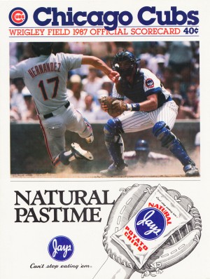 1987 Chicago Cubs Scorecard Wall Art