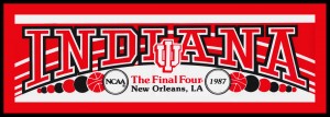 1987 Indiana Hoosiers Basketball Final Four Art 