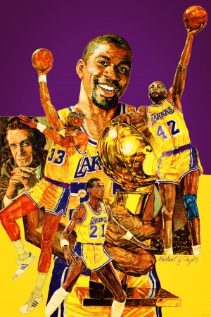 1987 LA Lakers Poster 