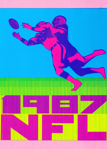 1987 Retro NFL Football Art Poster