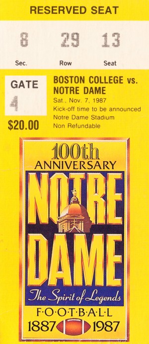 1987 notre dame football