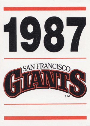 1987 San Francisco Giants Retro Poster