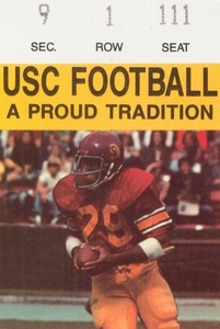Retro USC Football Ticket Stub Art