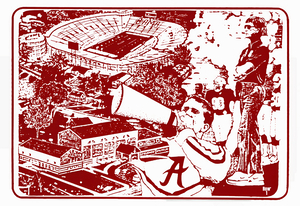 1987 University of Alabama Football Art