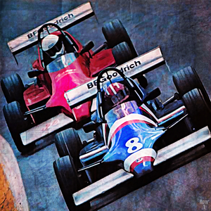 1987 auto racing art