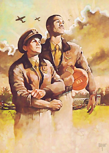 1987 Dominique Wilkins and Mike Fratello Art