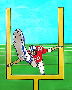 1987 Football Field Goal Art