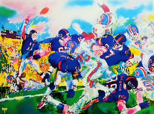 1987 Giants vs. Broncos Leroy Neiman Art