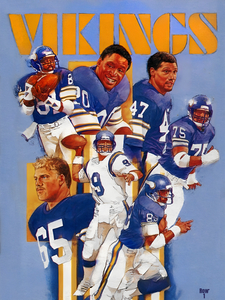 1987 Minnesota Vikings Throwback Art