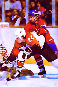 1987 Rick Tocchet Philadelphia Flyers Watercolor