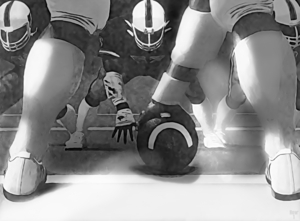 1987 Line of Scrimmage Football Art