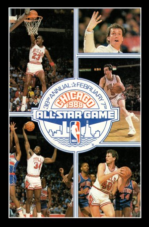 1988 Chicago Bulls All-Star Game Michael Jordan Poster