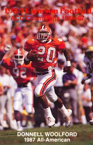 1988 clemson football poster donnell woolford