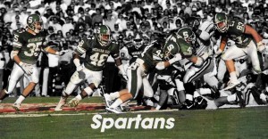 1987 Michigan State Football Rose Bowl Art