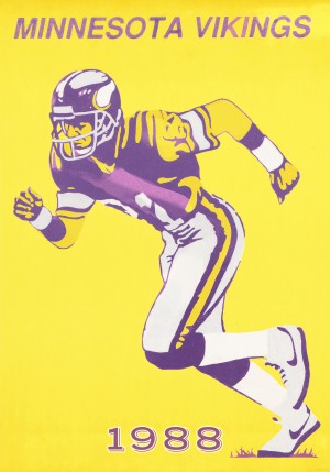 1988 Minnesota Vikings Football Poster