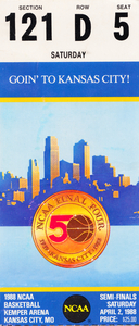 1988 NCAA Basketball Semi-Finals Ticket Art
