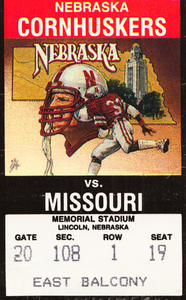 1988 Nebraska Cornhuskers vs. Missouri Tigers