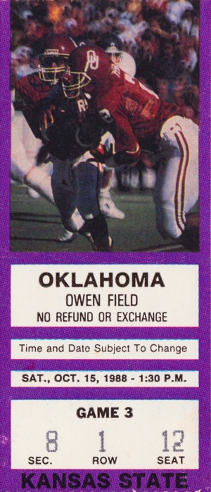 1988 Oklahoma Sooners vs. Kansas State