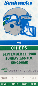 1988 Seattle Seahawks vs. Kansas City Chiefs | Row 1