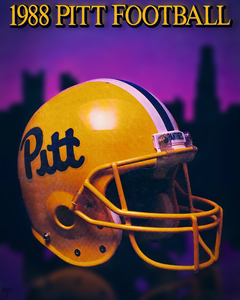 1988 Pitt Panther Football Helmet Art