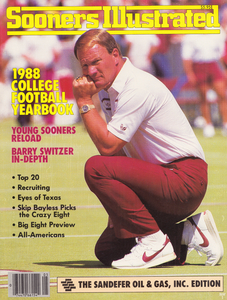 1988 Sooners Illustrated Barry Switzer Cover Art