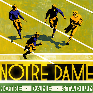 1933 Notre Dame Football Art Remix